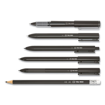 TRU RED™ Roller Ball Pen, Stick, Fine 0.5 Mm, Blue Ink, Black Barrel, 3-pack freeshipping - TVN Wholesale